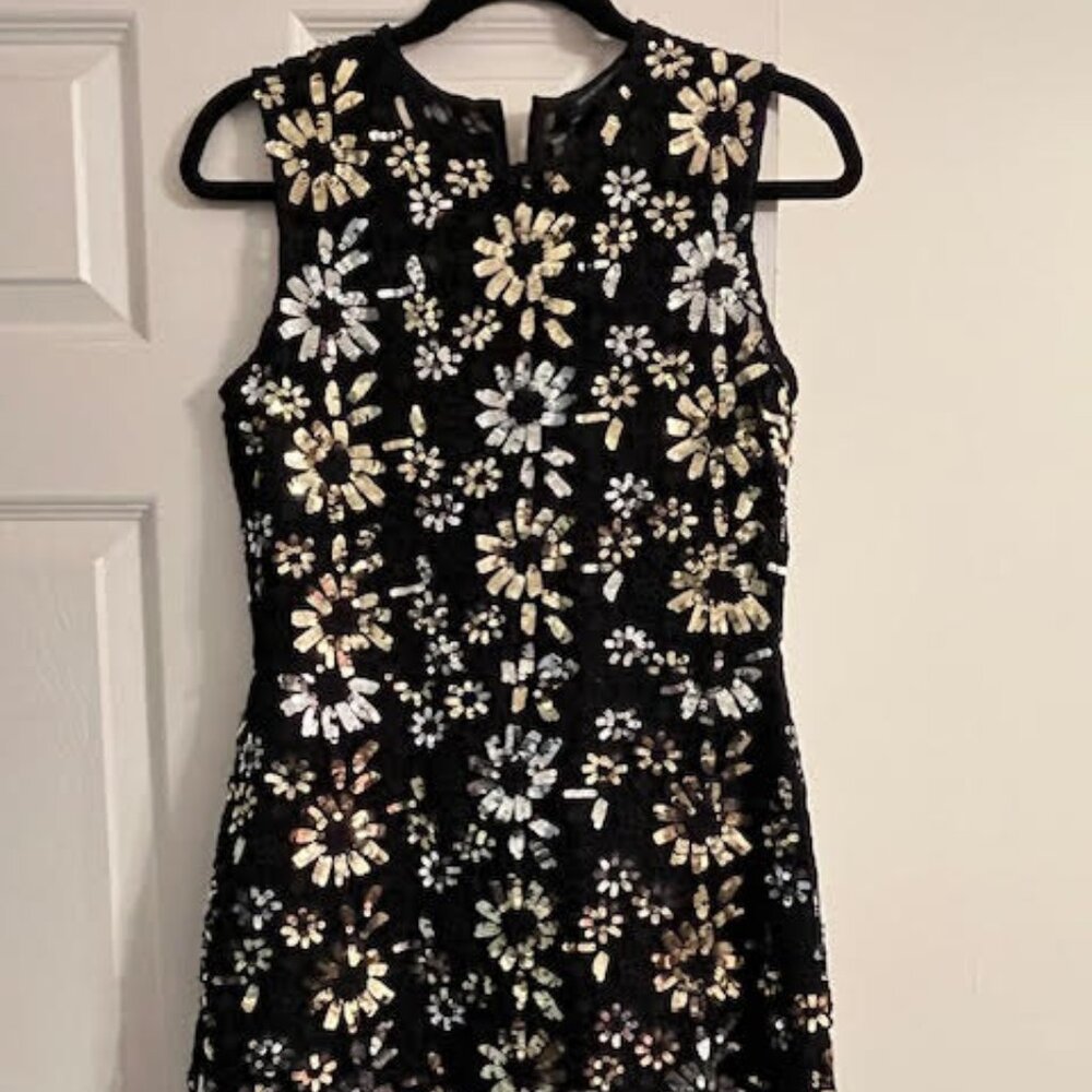 French Connection Black Floral Cocktail Dress